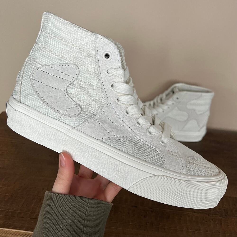NWOT Vans Sk8-Hi WP VR3 LX Patchwork White Marshmallow M 6.5 / L 8